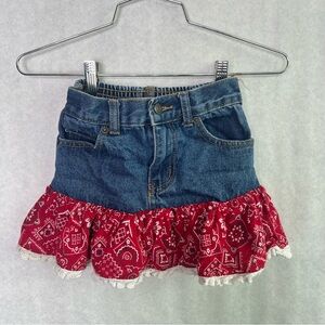 Kiddie korral girls western cowgirl skirt size 6